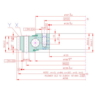 Łożysko o średnicy zewnętrznej 258 mm - 9E-1B16-0188-0815