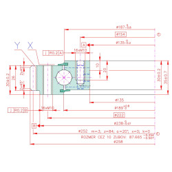 Łożysko o średnicy zewnętrznej 258 mm - 9E-1B16-0188-0815